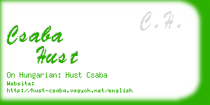 csaba hust business card